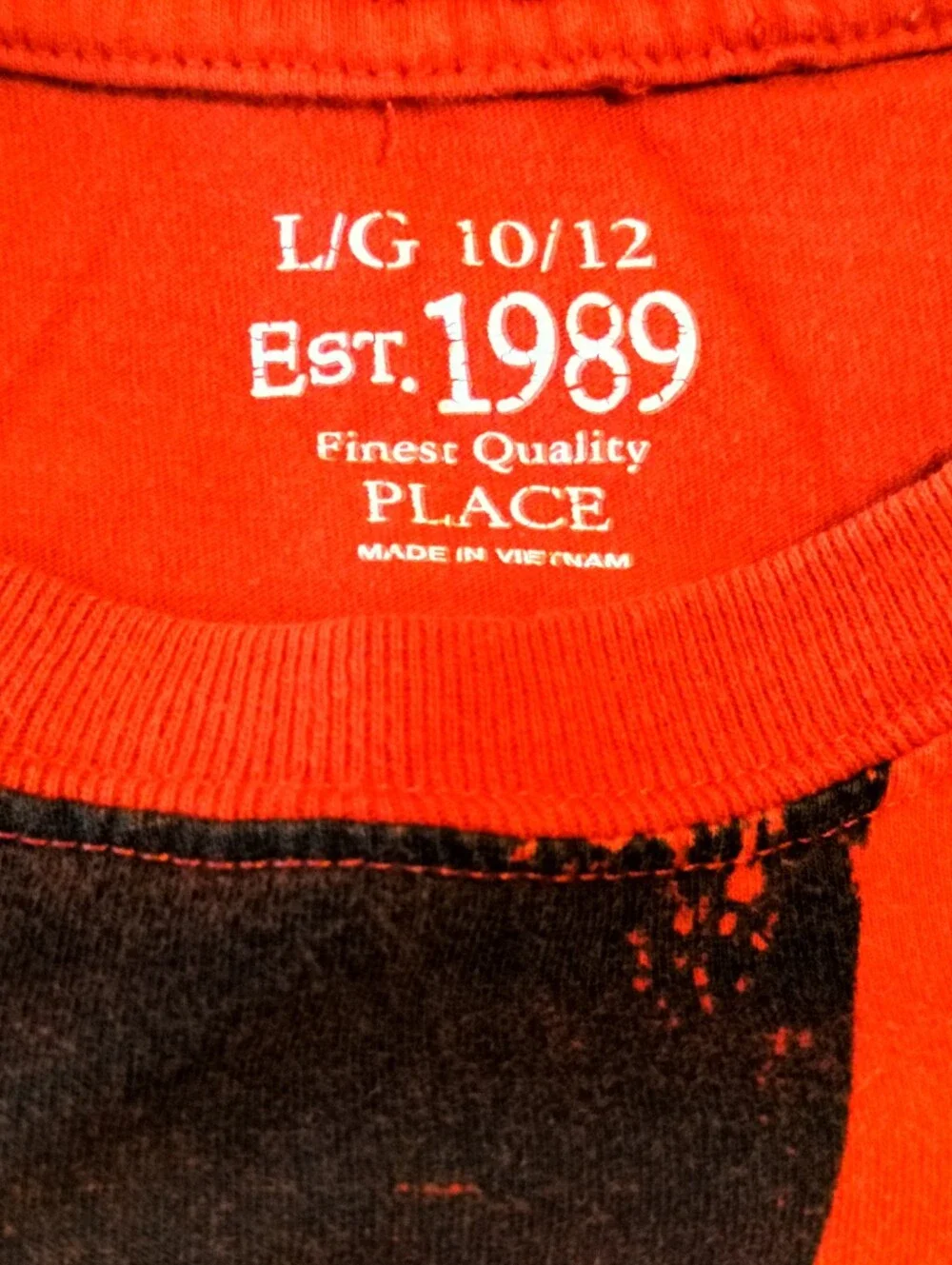 The Children’s Place Boys Orange Guitar Graphic Long Sleeve Tee Size L 10/12